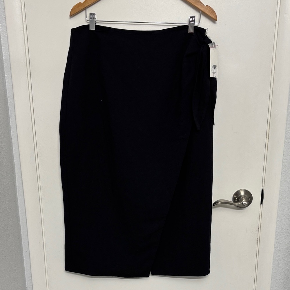 Nordstrom Elegant Black Wrap Skirt